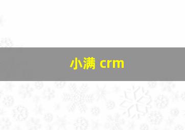 小满 crm